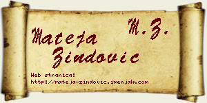Mateja Zindović vizit kartica